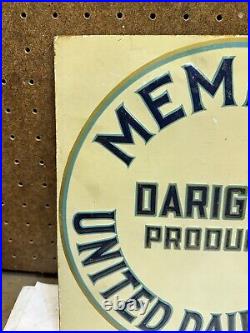 Vintage Embossed Darigold Tin Sign Member United Dairy Association