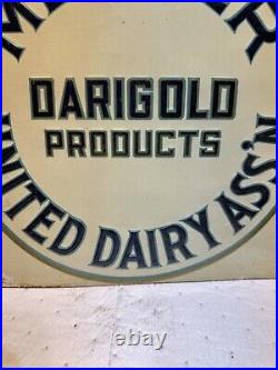 Vintage Embossed Darigold Tin Sign Member United Dairy Association