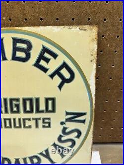 Vintage Embossed Darigold Tin Sign Member United Dairy Association