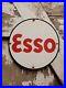 Vintage-Esso-Porcelain-Sign-Oil-Gas-Station-Service-Pump-Plate-Lube-Automobile-01-immx