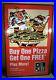 Vintage-Exxon-Tiger-Domino-s-Pizza-Buy-1-Get-1-Poster-NOS-Rare-HTF-Sign-No-Frame-01-sl