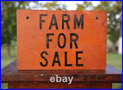 Vintage Farm house Advertising Wood Sign Hand Painted with Chain Brackets