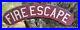 Vintage-Fire-Escape-Sign-Wood-Hand-Painted-1940s-Double-Side-01-jw