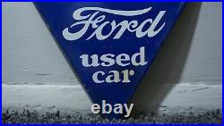 Vintage Ford Parts Porcelain Sign Gas Oil Metal Service Station Rare Pump Used