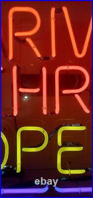 Vintage GHN Neon Inc. Taco Bell Drive Thru Open Neon Sign 28 Wide 31 Tall