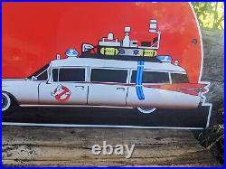 Vintage Ghostbuster Porcelain Heavy Metal Die-cut Sign Movie 12 X 8