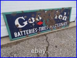Vintage Goodrich Batteries Tires Accessories Metal Sign 20x60
