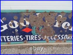 Vintage Goodrich Batteries Tires Accessories Metal Sign 20x60