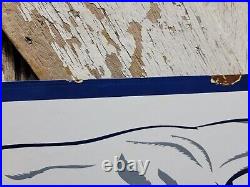 Vintage Greyhound Porcelain Sign Old 1959 Bus Transportation Transit 30 2sided Vintage Greyhound Porcelain Sign Old 1959 Bus Transportation Transit 30 2sided