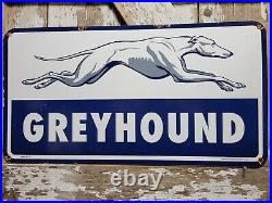 Vintage Greyhound Porcelain Sign Old 1959 Bus Transportation Transit 30 2sided Vintage Greyhound Porcelain Sign Old 1959 Bus Transportation Transit 30 2sided