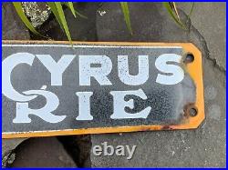 Vintage Guaranteed Original. Bucyrus Erie Porcelain Sign. Shovel equipment brand