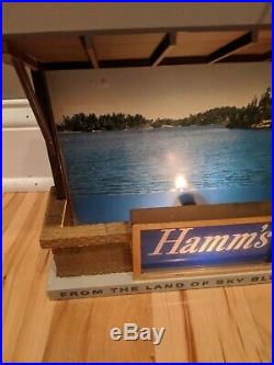 Vintage Hamms Beer Sign Lighted Water Lake Bar Advertisment