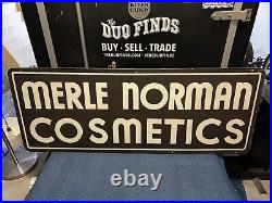 Vintage Hand Painted Merle Norman Cosmetics Department Store Advertising Sign