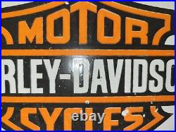 Vintage Harley Davidson Motorcycles Porcelain Sign Dealer Sign Gas Oil Indian