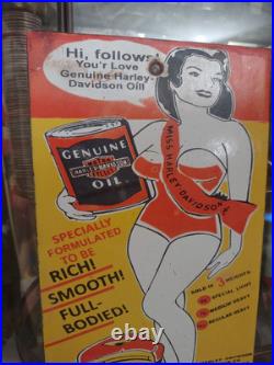 Vintage Harley Davidson Porcelain Sign Motorcycle Girl Dealer Sales Bike Service Vintage Harley Davidson Porcelain Sign Motorcycle Girl Dealer Sales Bike Service