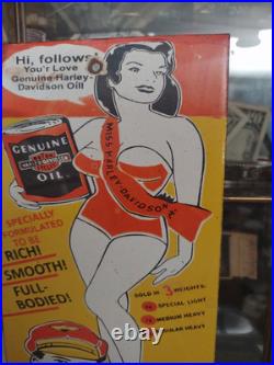 Vintage Harley Davidson Porcelain Sign Motorcycle Girl Dealer Sales Bike Service Vintage Harley Davidson Porcelain Sign Motorcycle Girl Dealer Sales Bike Service