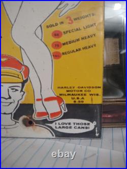 Vintage Harley Davidson Porcelain Sign Motorcycle Girl Dealer Sales Bike Service Vintage Harley Davidson Porcelain Sign Motorcycle Girl Dealer Sales Bike Service