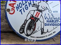 Vintage Harley-davidson Motorcycle Gateway To The West Porcelain Metal Sign 8