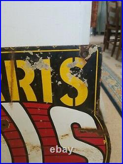 Vintage Harris Oil America's Leading Lubricants Porcelain Sign RARE