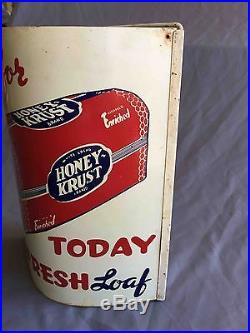 Vintage Honey Krust Bread General Store 2 Sided Advertising String Holder Sign