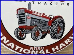 Vintage International Harvester Porcelain Dealer Sign Gasoline Gas Oil Tractor