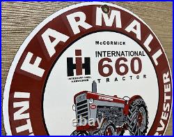 Vintage International Harvester Porcelain Dealer Sign Gasoline Gas Oil Tractor