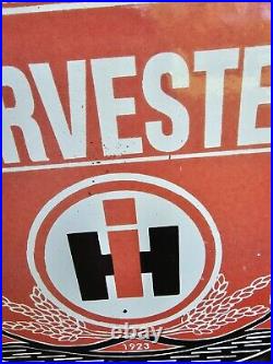 Vintage International Harvester Porcelain Double-sided Flange Sign