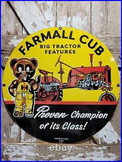 Vintage International Harvester Porcelain Sign 30 Old Farm Tractor Farmall Sign