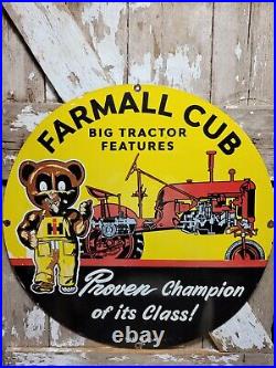 Vintage International Harvester Porcelain Sign 30 Old Farm Tractor Farmall Sign