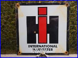 Vintage International Harvester Porcelain Sign Farming Tractor Dealer Sales 10