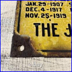 Vintage Jaeger Cement Mixer #3E The Jaeger Machine Co Porcelain Sign 1907 Ohio