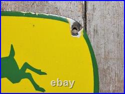 Vintage John Deere Porcelain Sign 1962 Tractor Advertising Farming Equipment