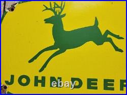 Vintage John Deere Porcelain Sign 1962 Tractor Advertising Farming Equipment