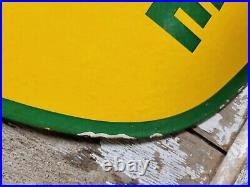 Vintage John Deere Porcelain Sign 3ft Old 1962 Quality Farm Tractor Equipment