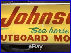 Vintage Johnson Outboard Motor Lighted Sign Boating Fishing Advertising NEON Co