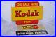 Vintage-KODAK-On-Sale-Here-Film-Double-Sided-Painted-Enamel-Advertising-SIGN-01-amq