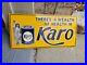 Vintage-Karo-Corn-Products-Metal-Embossed-Sign-Farm-Dairy-Gas-Oil-Soda-Indian-01-aaz