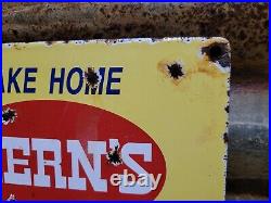 Vintage Kerns Bread Porcelain Sign Old Bakery Food Store Advertising Gen Store