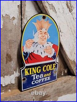 Vintage King Cole Porcelain Sign Tea Coffee Hot Beverage English Breakfast Gas