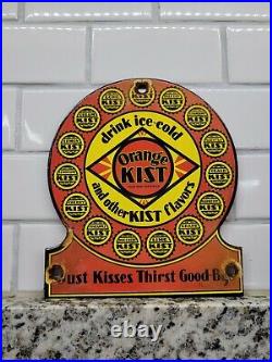 Vintage Kist Beverage Porcelain Sign Soda Gas Oil Store Beverage Advertising