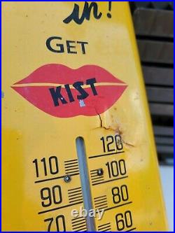 Vintage Kist Thermometer Sign Soda Beverage Advertising Gas Motor Oil Service