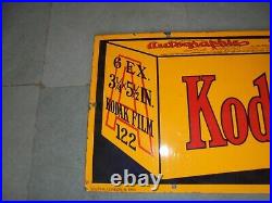 Vintage Kodak Film Ad Porcelain Enamel Signboard, England