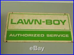 Vintage Lawn Boy Iron Horse Authorized Dealer Clock Double Sided Sign Misc Lot