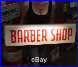 Vintage Lighted Barber Shop Advertising Sign