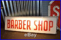Vintage Lighted Barber Shop Advertising Sign