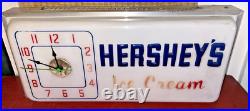 Vintage Lighted HERSHEY'S ICE CREAM Sign & Clock Rare Piece of Advertising Vintage Lighted HERSHEY'S ICE CREAM Sign & Clock Rare Piece of Advertising