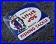 Vintage-Little-Joe-Fishing-Tackle-Porcelain-Metal-Sign-Gas-Oil-Rare-Bait-Ad-01-eef