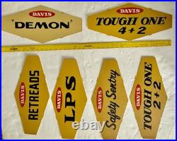 Vintage Lot 6 Davis Tire Wall Signs Dealer Point Of Sale Cardboard Plastic Signs Vintage Lot 6 Davis Tire Wall Signs Dealer Point Of Sale Cardboard Plastic Signs