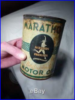 Vintage Marathon Endurance Motor Oil Quart Can