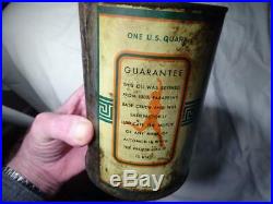 Vintage Marathon Endurance Motor Oil Quart Can